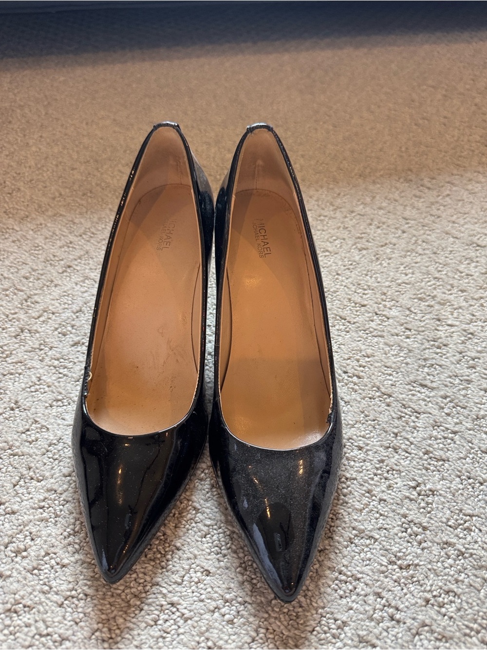 MICHAEL Michael Kors Black Patent Pointed Toe Pumps